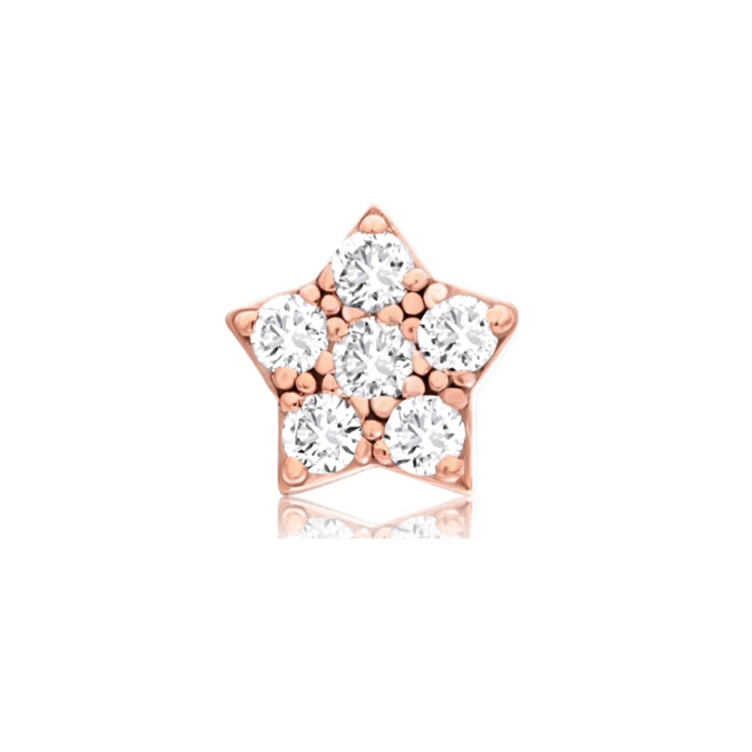 VEGA SINGLE STAR STUD DIAMOND EARRINGS