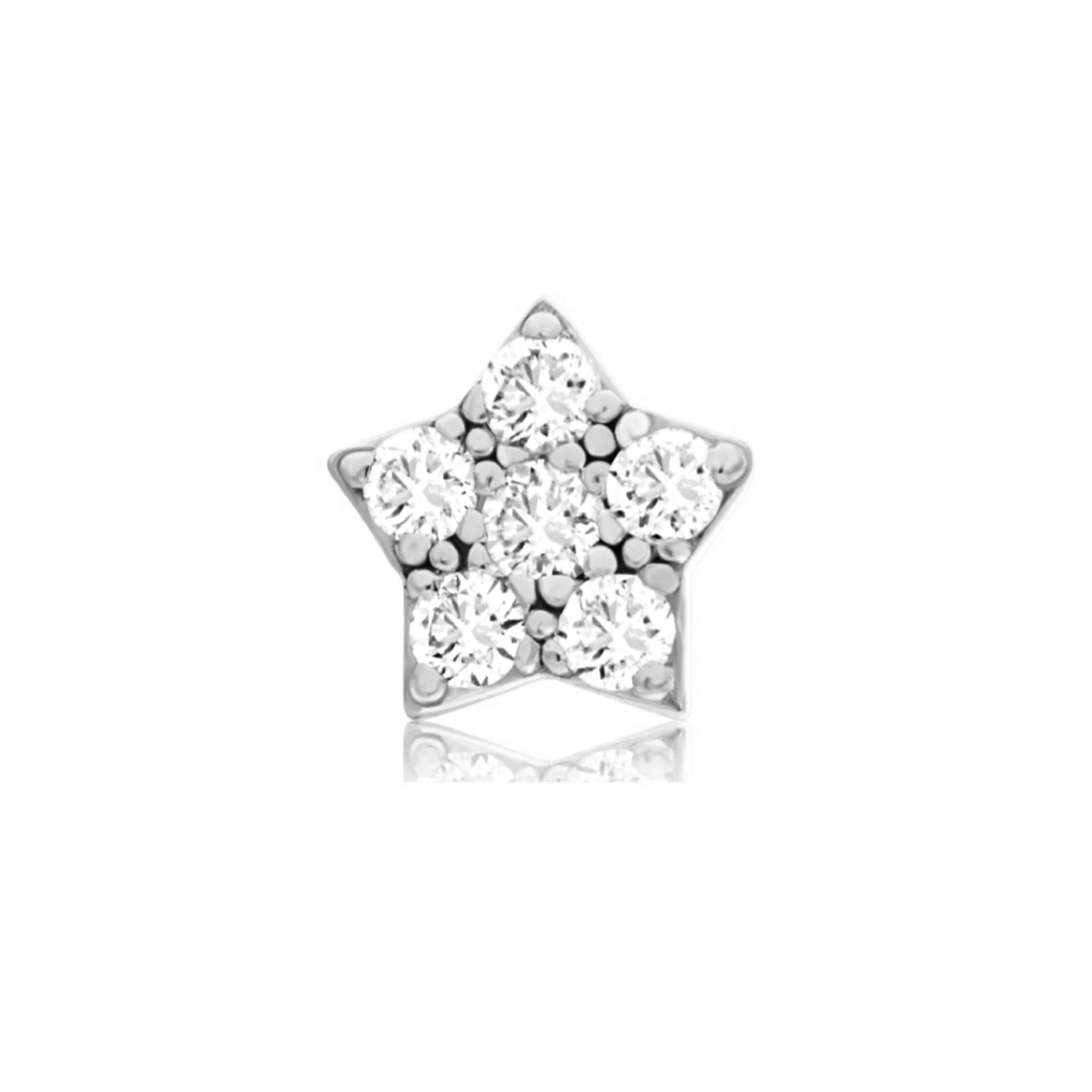 VEGA SINGLE STAR STUD DIAMOND EARRINGS