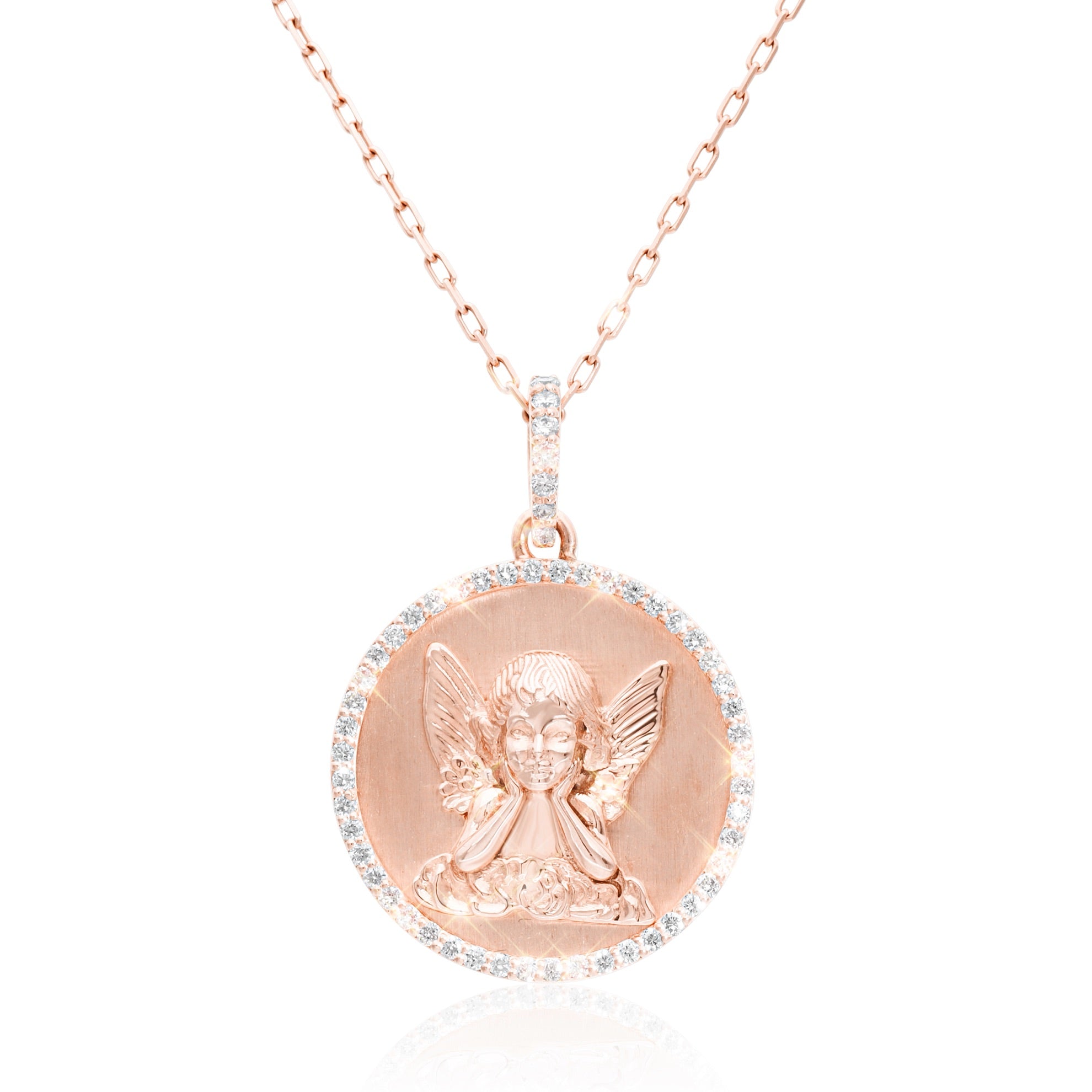VEGA GUARDIAN ANGEL COIN DIAMOND NECKLACE