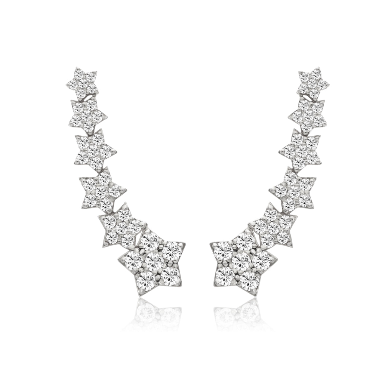 VEGA STAR DIAMOND EAR CUFF EARRINGS