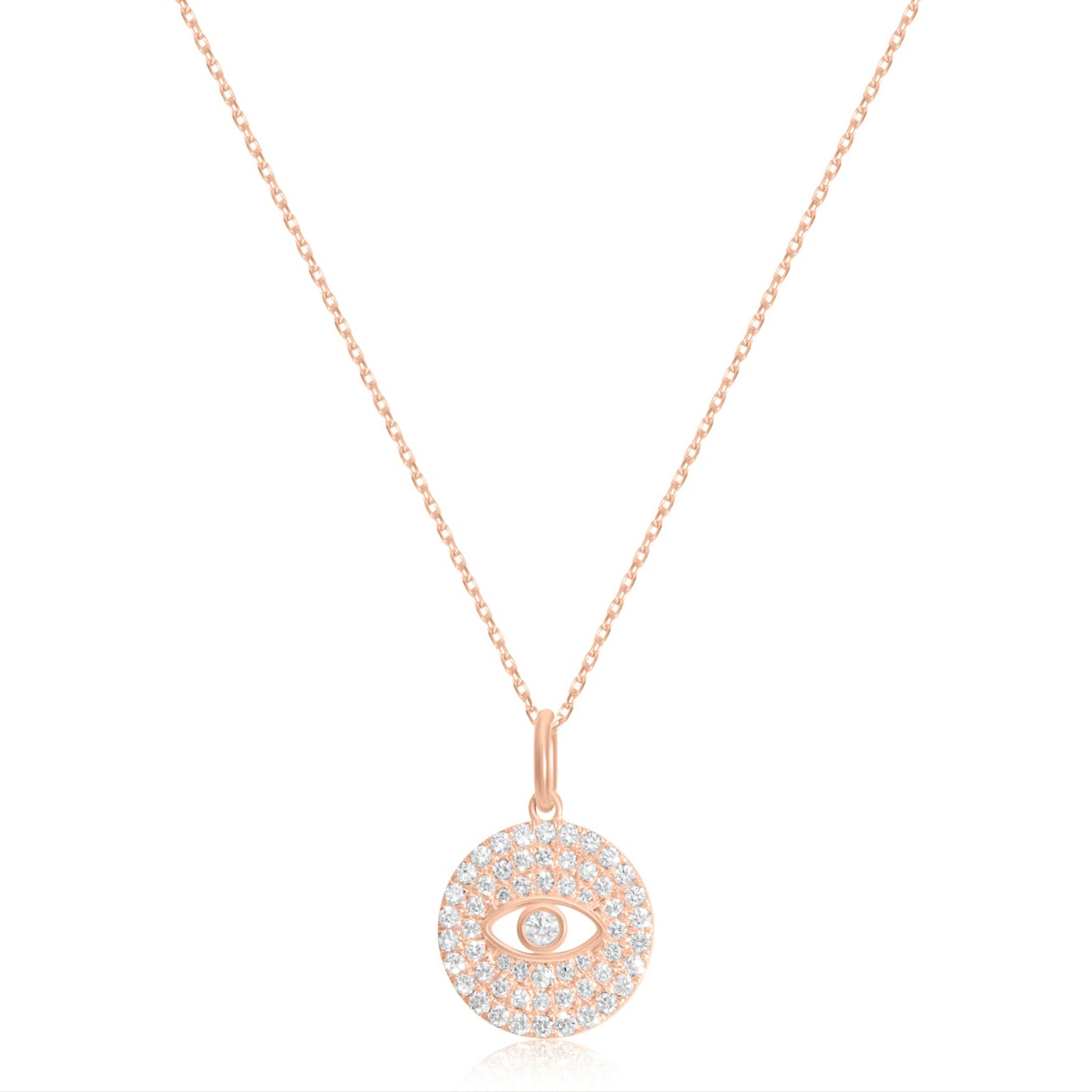 VEGA EVIL EYE PAVÉ DIAMOND NECKLACE
