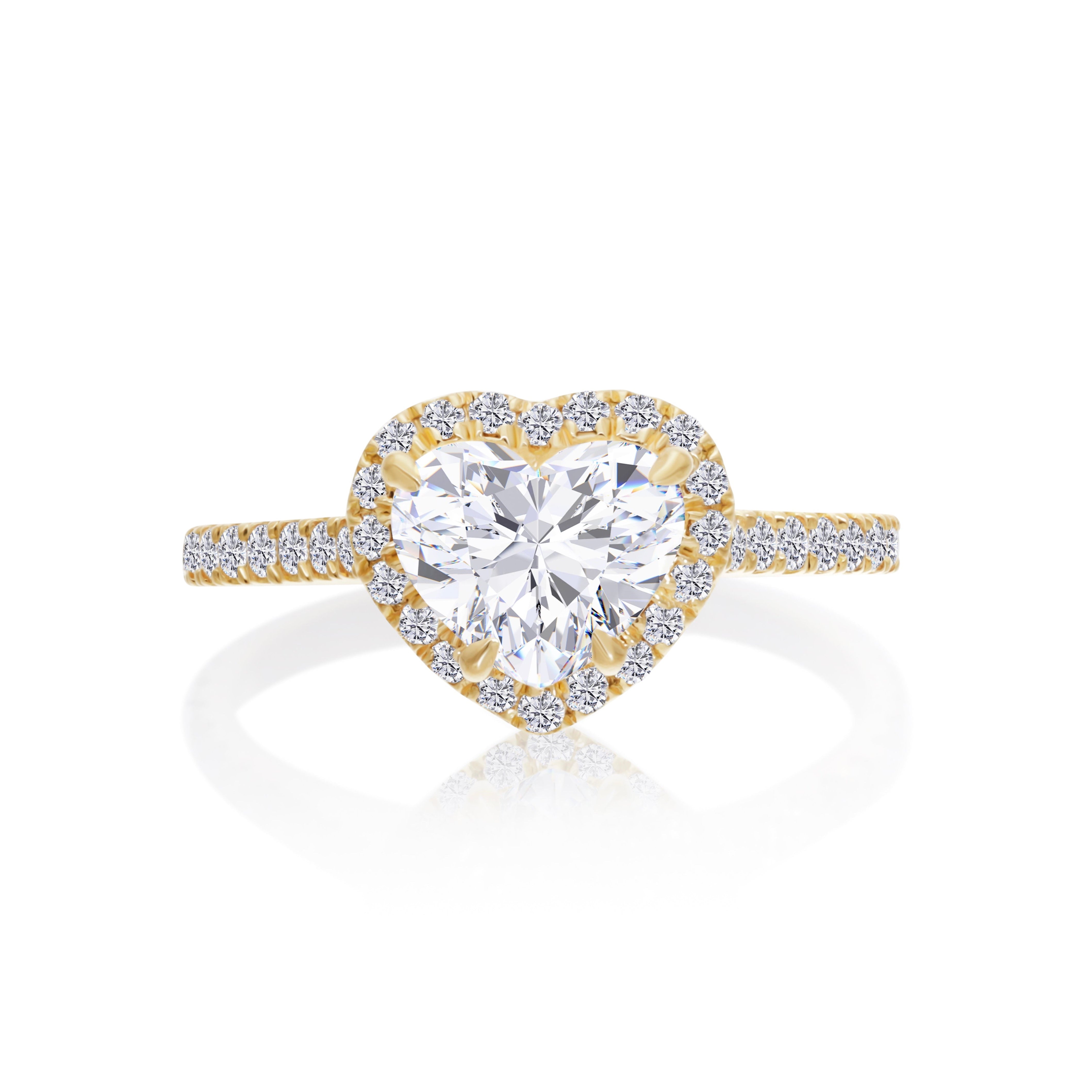 VEGA 1,5 CT HALO HEART DIAMOND RING