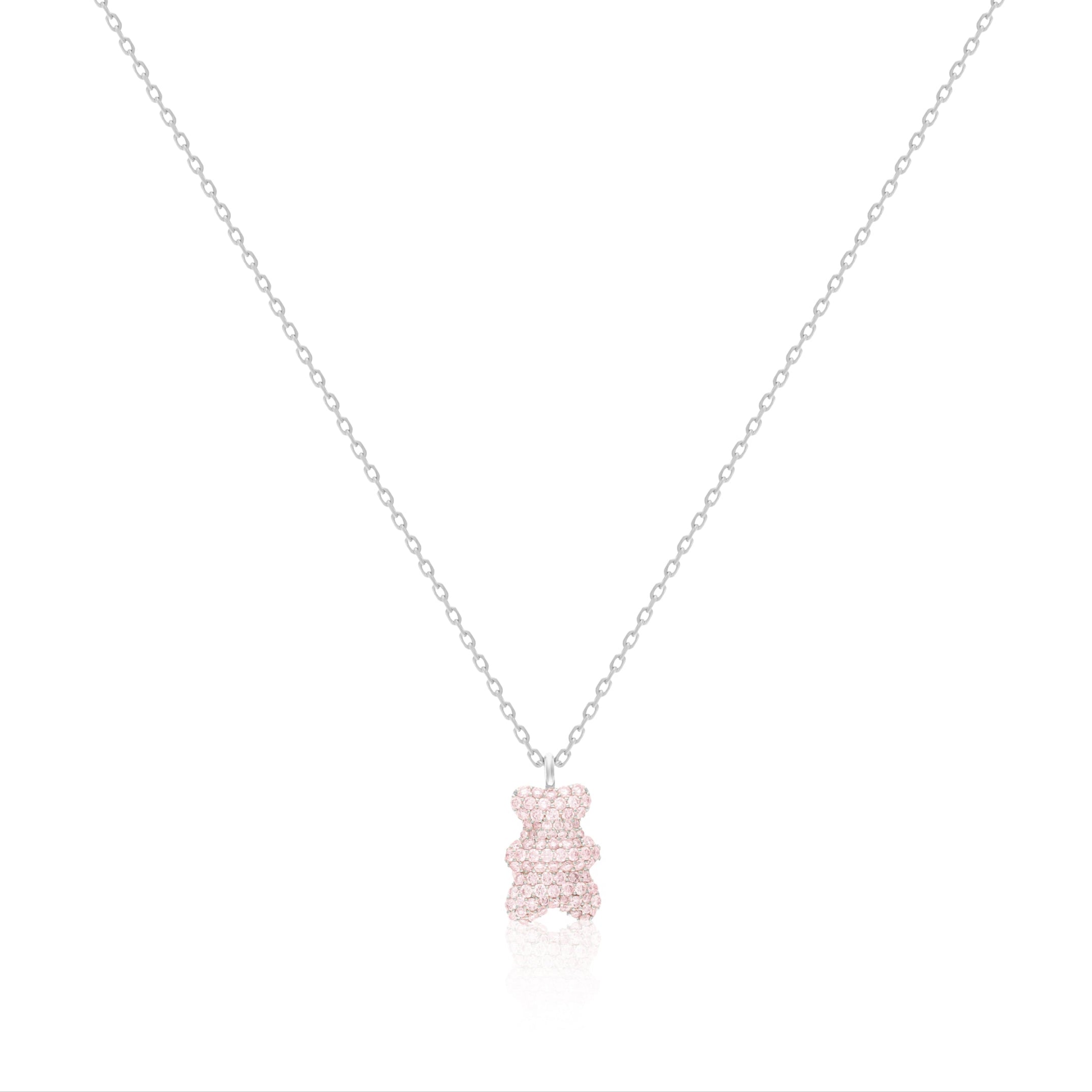VEGA MINI PINK TEDDY DIAMOND NECKLACE