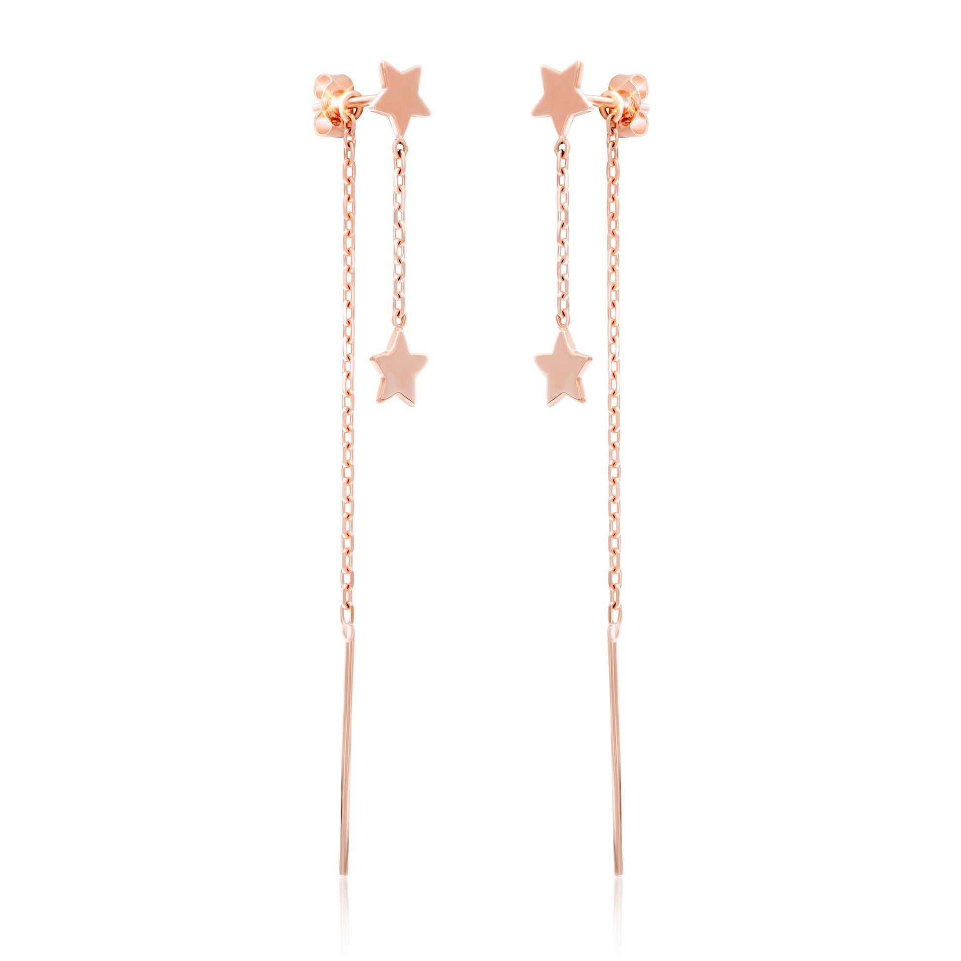 VEGA FALLING STAR DIAMOND CHAIN EARRINGS