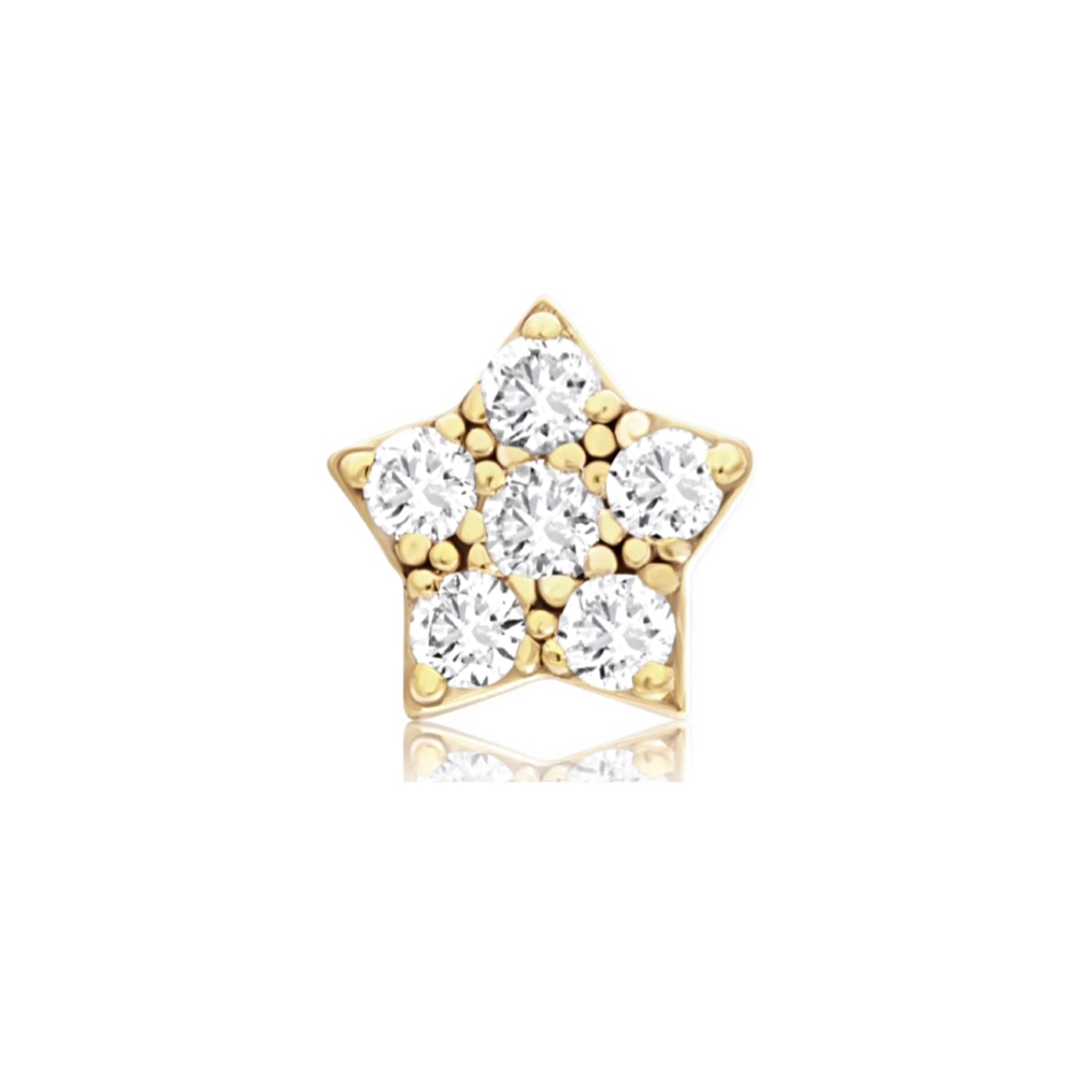 VEGA SINGLE STAR STUD DIAMOND EARRINGS