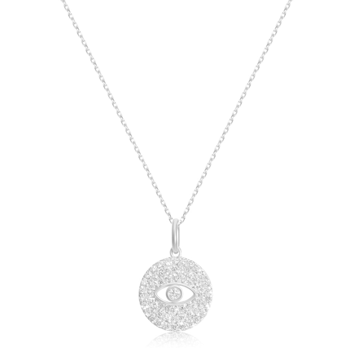 VEGA EVIL EYE PAVÉ DIAMOND NECKLACE