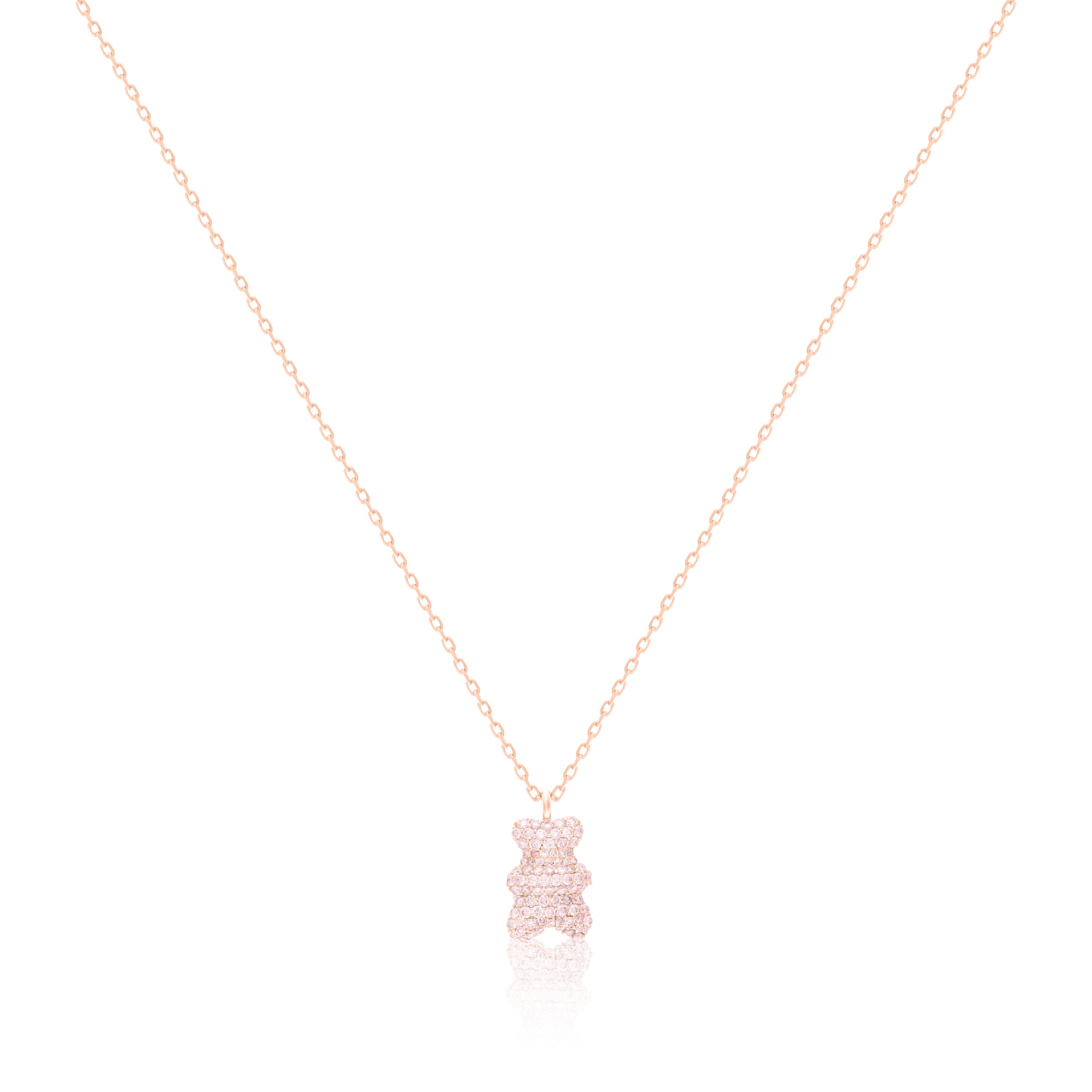 VEGA MINI PINK TEDDY DIAMOND NECKLACE