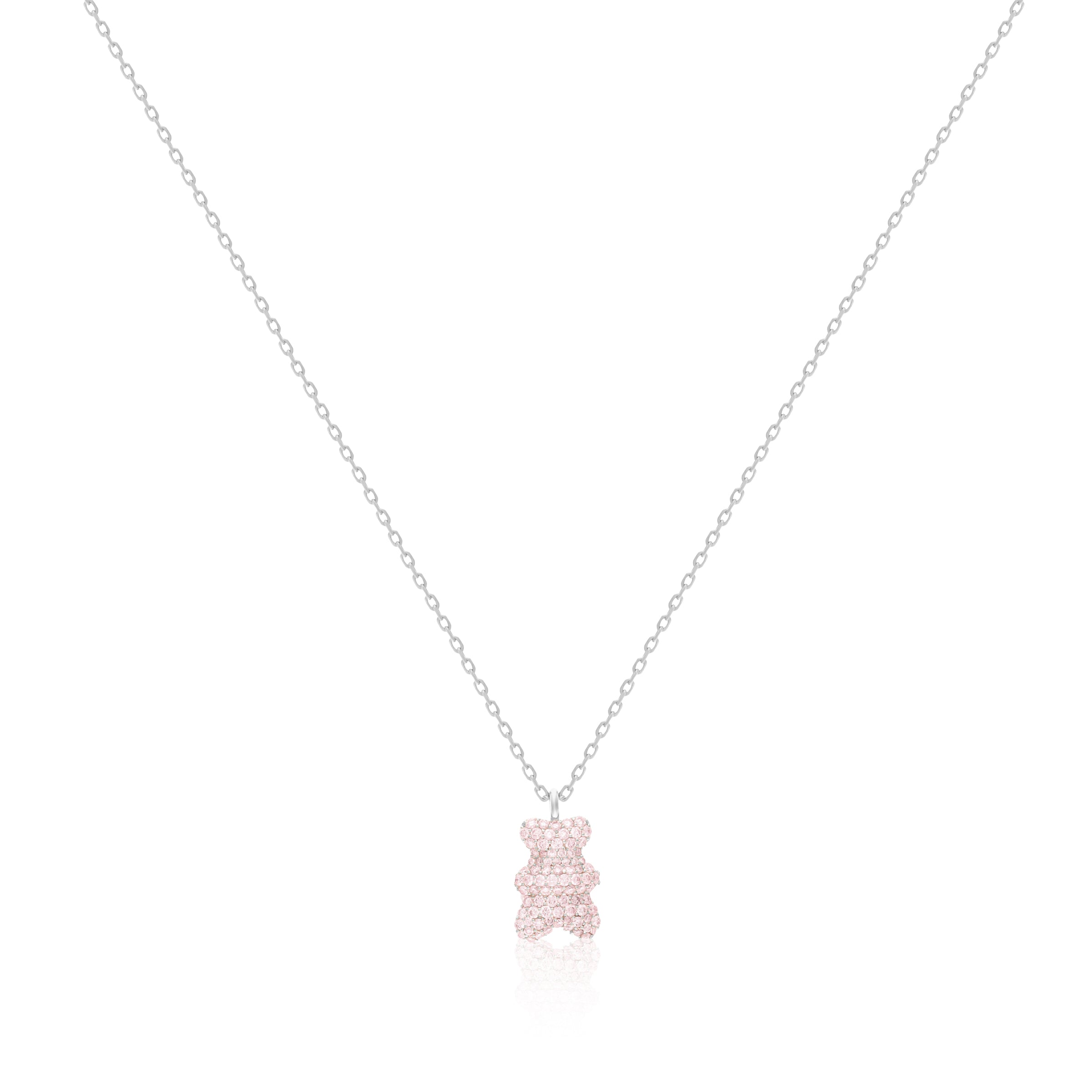 VEGA MINI PINK TEDDY DIAMOND NECKLACE