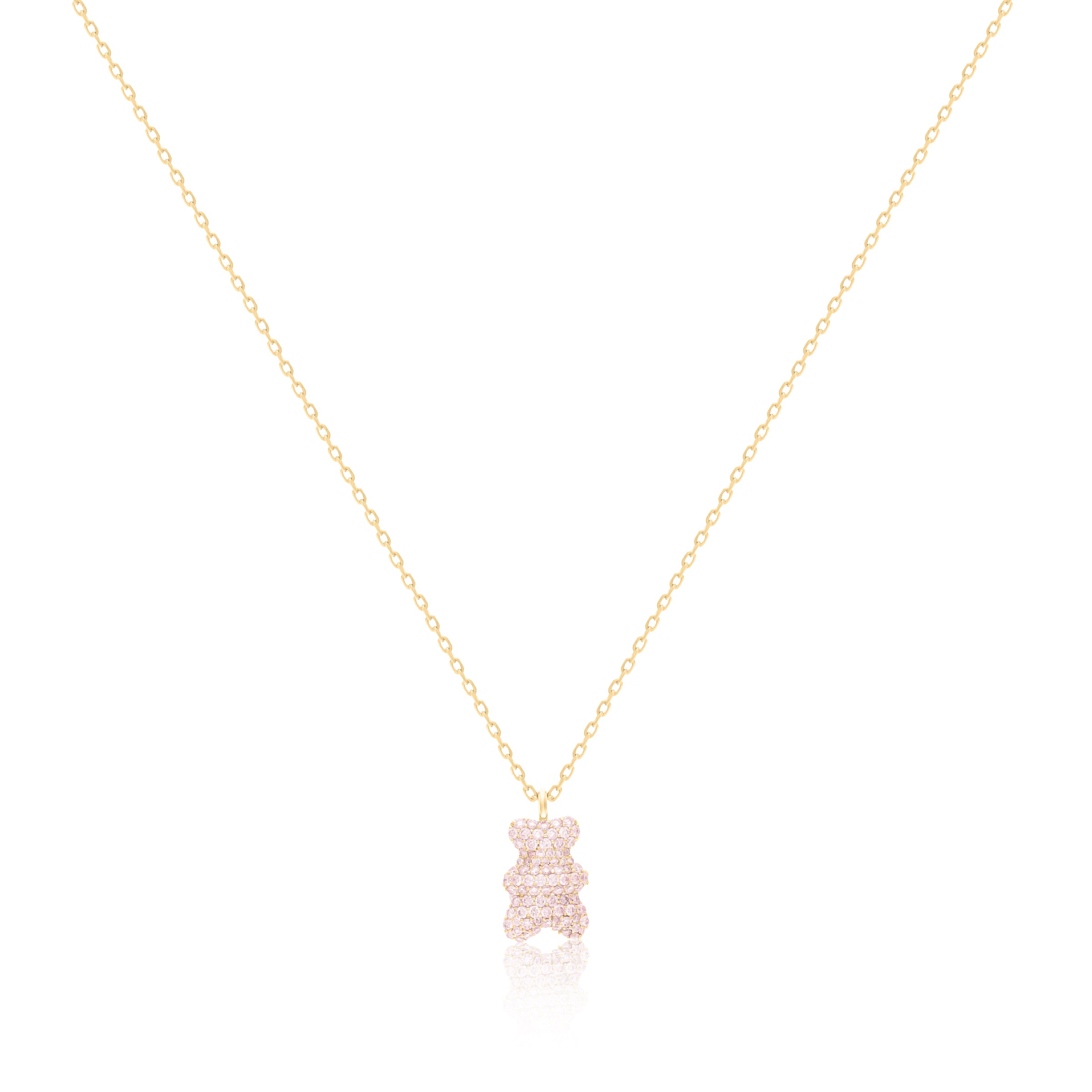 VEGA MINI PINK TEDDY DIAMOND NECKLACE