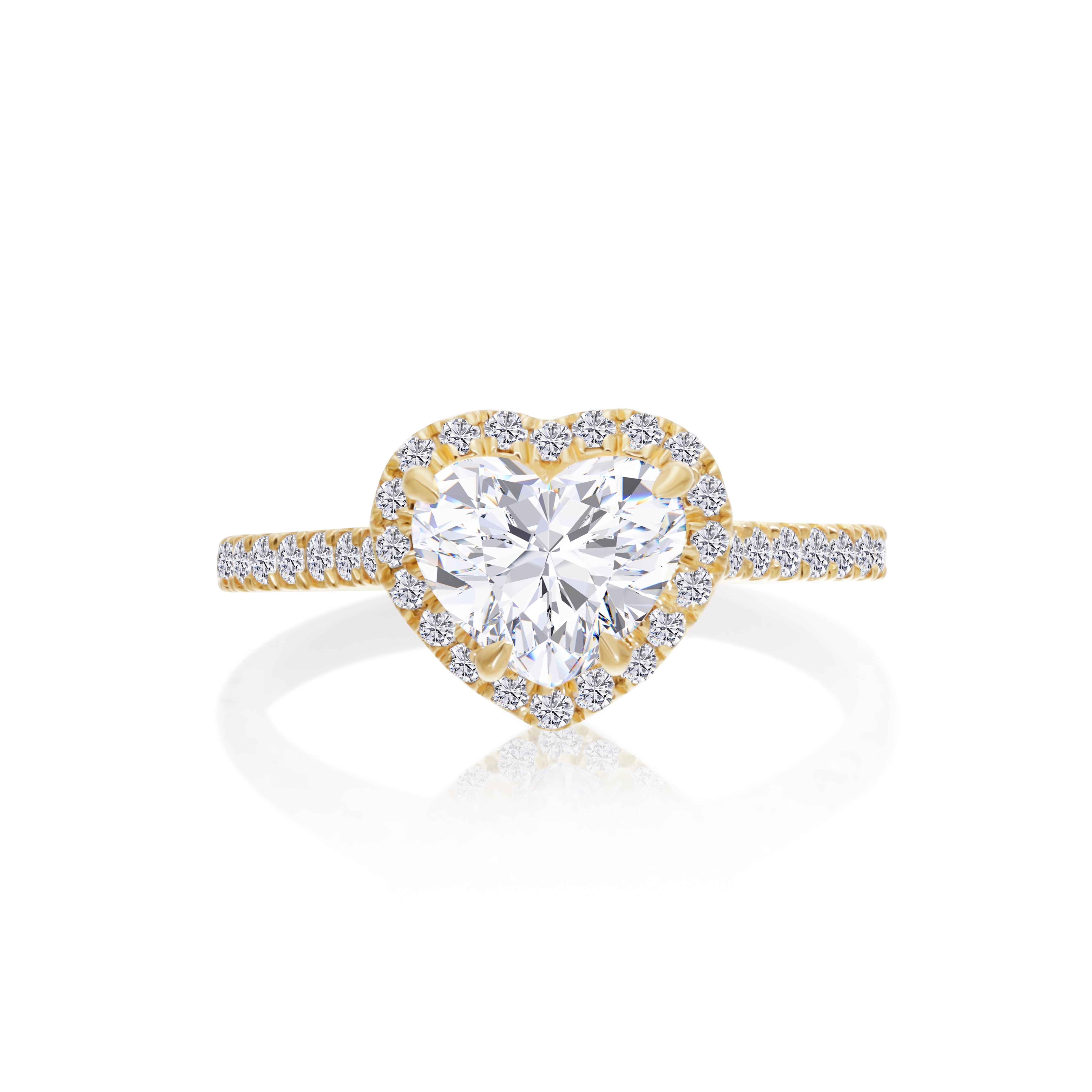 VEGA 1,5 CT HALO HEART DIAMOND RING