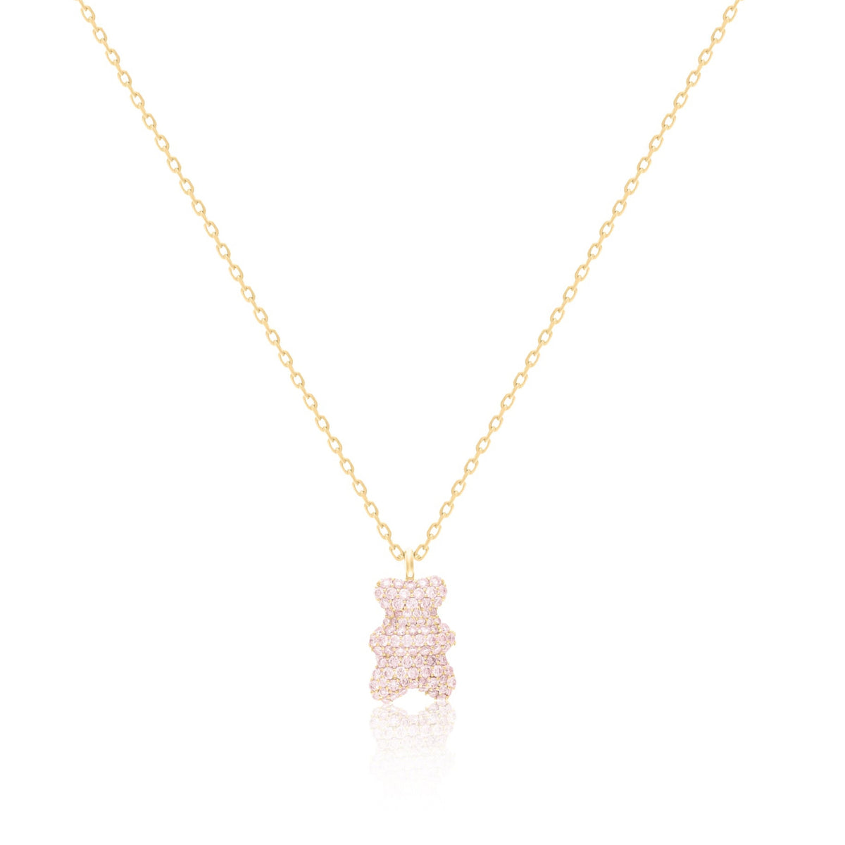 VEGA MINI PINK TEDDY DIAMOND NECKLACE