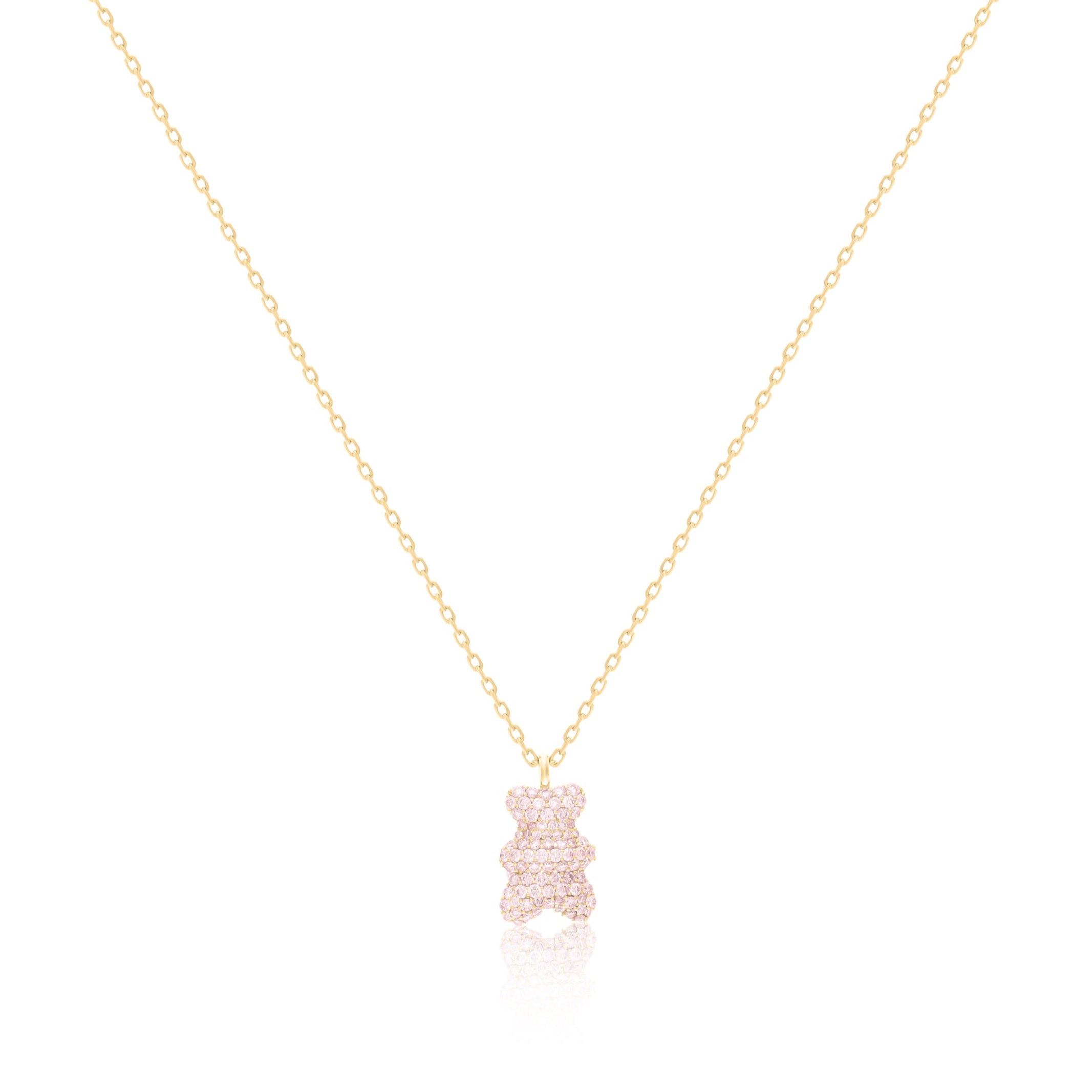 VEGA MINI PINK TEDDY DIAMOND NECKLACE