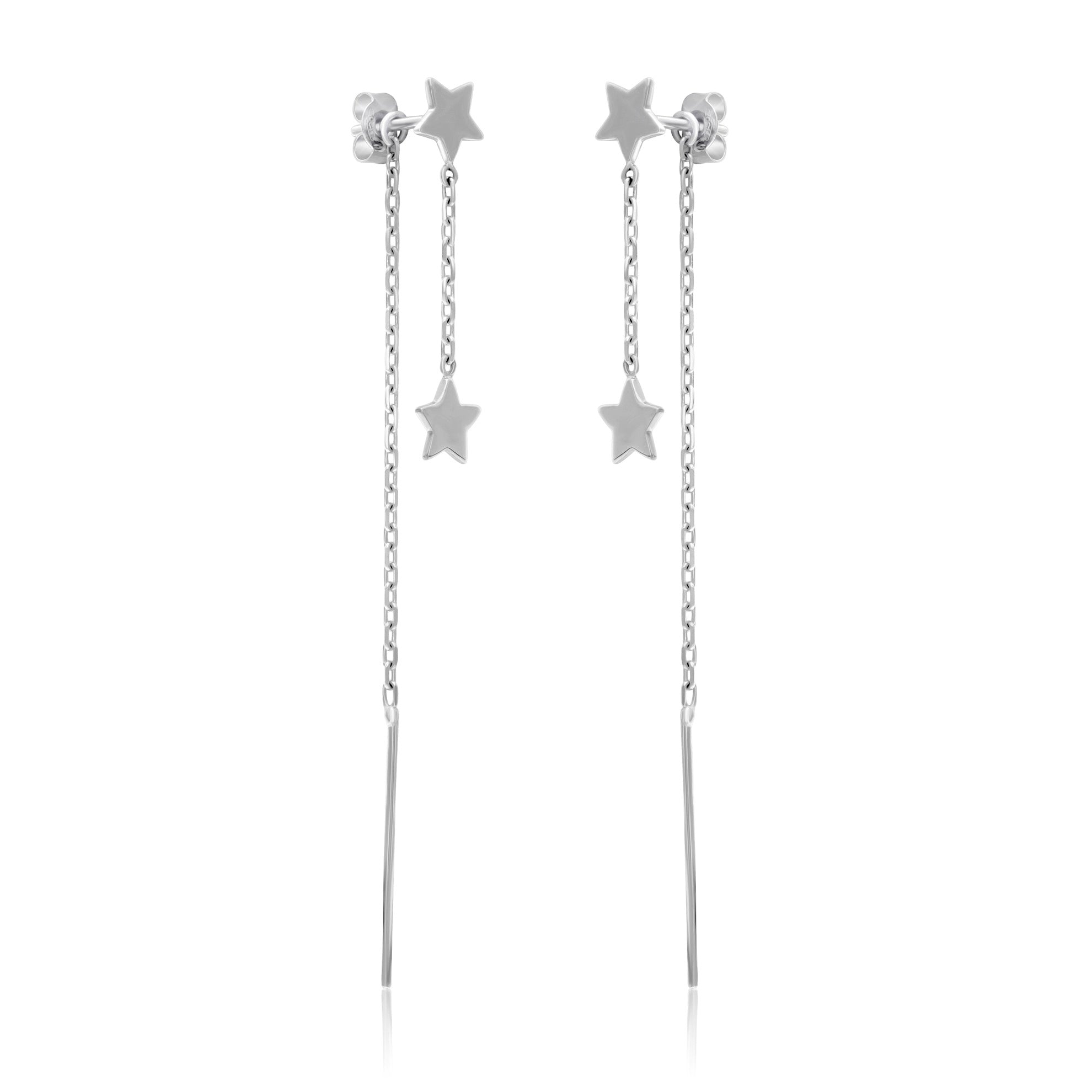 VEGA FALLING STAR DIAMOND CHAIN EARRINGS