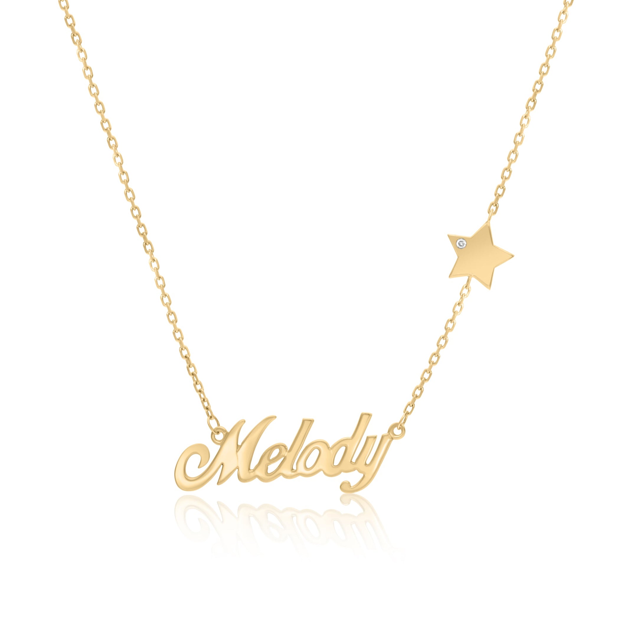 VEGA NAME DIAMOND STAR NECKLACE